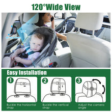 Load image into Gallery viewer, 1Pc 1080P Baby Car Camera For 2 Kids Dual Channel Car Baby Monitor Rear Facing Car Seat Camera With 120Degree Wide View 6.86In HD Split Screen Night Vision
