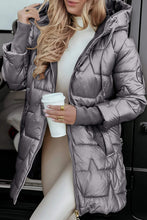 Load image into Gallery viewer, Hooded Cotton-Padded Jacket With Three Zippers