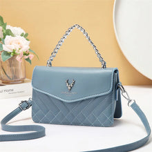 Load image into Gallery viewer, Soft Blush Quilted Mini Bag - Retro Style Casual Handbag Waterproof Minimalist Single Shoulder Wide Strap PU Polyester Lining Stylish Thick Chains