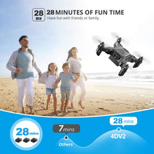 Load image into Gallery viewer, DE  V2 Mini Drone Selfie WIFI FPV With HD Camera Foldable Arm RC Quadcopter Toy