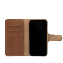 Load image into Gallery viewer, Leather MagSafe Folio Case Wallet with Grip for iPhone 15 Series