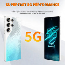 Load image into Gallery viewer, C26 Ultra 5G Unlocked Smartphone, 8GB RAM 256GB Storage Android 15 Cell Phone, 6.9inch FHD Display, 8000mAh Long Battery, Dual SIM, Face &amp; Fingerprint Unlock, GPS, Built-in Stylus