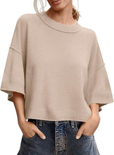 Load image into Gallery viewer, Women's Casual Crew-Neck Lightweight Top