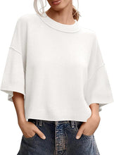 Load image into Gallery viewer, Women's Casual Crew-Neck Lightweight Top