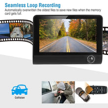 Load image into Gallery viewer, 1296P Car DVR Dash Camera 4In 3 Lens Vehicle Driving Recorder Seamless Recording