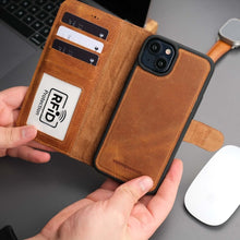 Load image into Gallery viewer, Casper iPhone 17 Leather Wallet Case – MagSafe Compatible