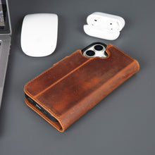 Load image into Gallery viewer, Casper iPhone 17 Leather Wallet Case – MagSafe Compatible