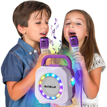 Load image into Gallery viewer, Karaoke Machine for Kids - Bluetooth Speaker with 2 Microphone - Portable Kids Karaoke Machine for Girls and Boys - Birthday Gift for Girls and Boys Ages 2 Years Old and Up.