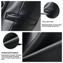 Load image into Gallery viewer, Leather Coat Western Style Double Breasted Vest Short Slim Fit Slimming
