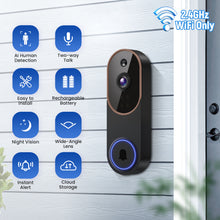 Load image into Gallery viewer, Smart Home Surveillance Camera Outdoor Wireless Doorbell HD Video Intercom Camera
