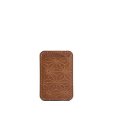 Load image into Gallery viewer, Leather Wallet compatible with MagSafe - Geometric Flower