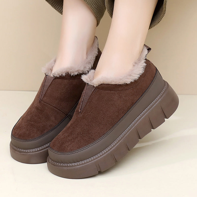 Womens Soft-soled Thickened Insulated Snow Boots