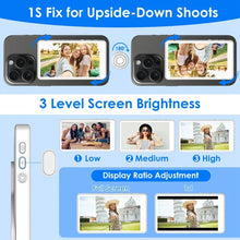 Load image into Gallery viewer, Vlog Selfie Monitor Screen Magnetic Rear Camera Phone Monitor Wireless Selfie Monitor Screen With 33FT Remote For Vlog Live Stream Compatible With IOS Android