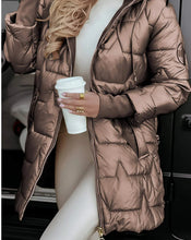 Load image into Gallery viewer, Hooded Cotton-Padded Jacket With Three Zippers