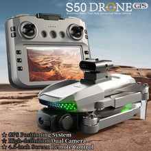 Load image into Gallery viewer, S50 PRO GPS Drone With 2 Batteries, 4.5-inch Large Screen Remote, Real-Time HD Camera, Obstacle Avoidance, Extended Flight Time