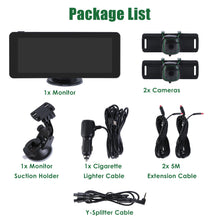 Load image into Gallery viewer, 1Pc 1080P Baby Car Camera For 2 Kids Dual Channel Car Baby Monitor Rear Facing Car Seat Camera With 120Degree Wide View 6.86In HD Split Screen Night Vision
