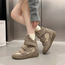 Load image into Gallery viewer, Womens Hidden-Heel, Thick-Soled Casual High-Top Shoes