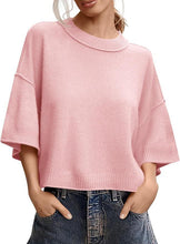 Load image into Gallery viewer, Women's Casual Crew-Neck Lightweight Top