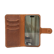 Load image into Gallery viewer, Leather MagSafe Folio Case Wallet with Grip for iPhone 15 Series