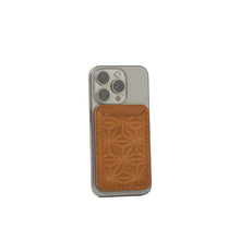 Load image into Gallery viewer, Leather Wallet compatible with MagSafe - Geometric Flower