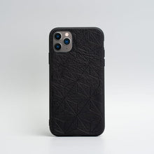 Load image into Gallery viewer, Leather case for iPhone 11 Series - Geometric Flower (Black)