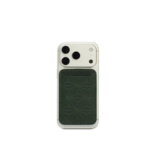 Load image into Gallery viewer, Leather Wallet compatible with MagSafe - Geometric Flower