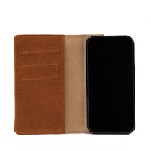 Load image into Gallery viewer, Leather Folio Case Wallet for iPhone 15 Series with MagSafe - The Minimalist 1.0