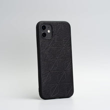 Load image into Gallery viewer, Leather case for iPhone 11 Series - Geometric Flower (Black)
