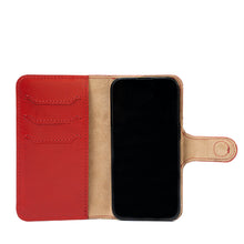 Load image into Gallery viewer, Leather MagSafe Folio Case Wallet with Grip for iPhone 15 Series